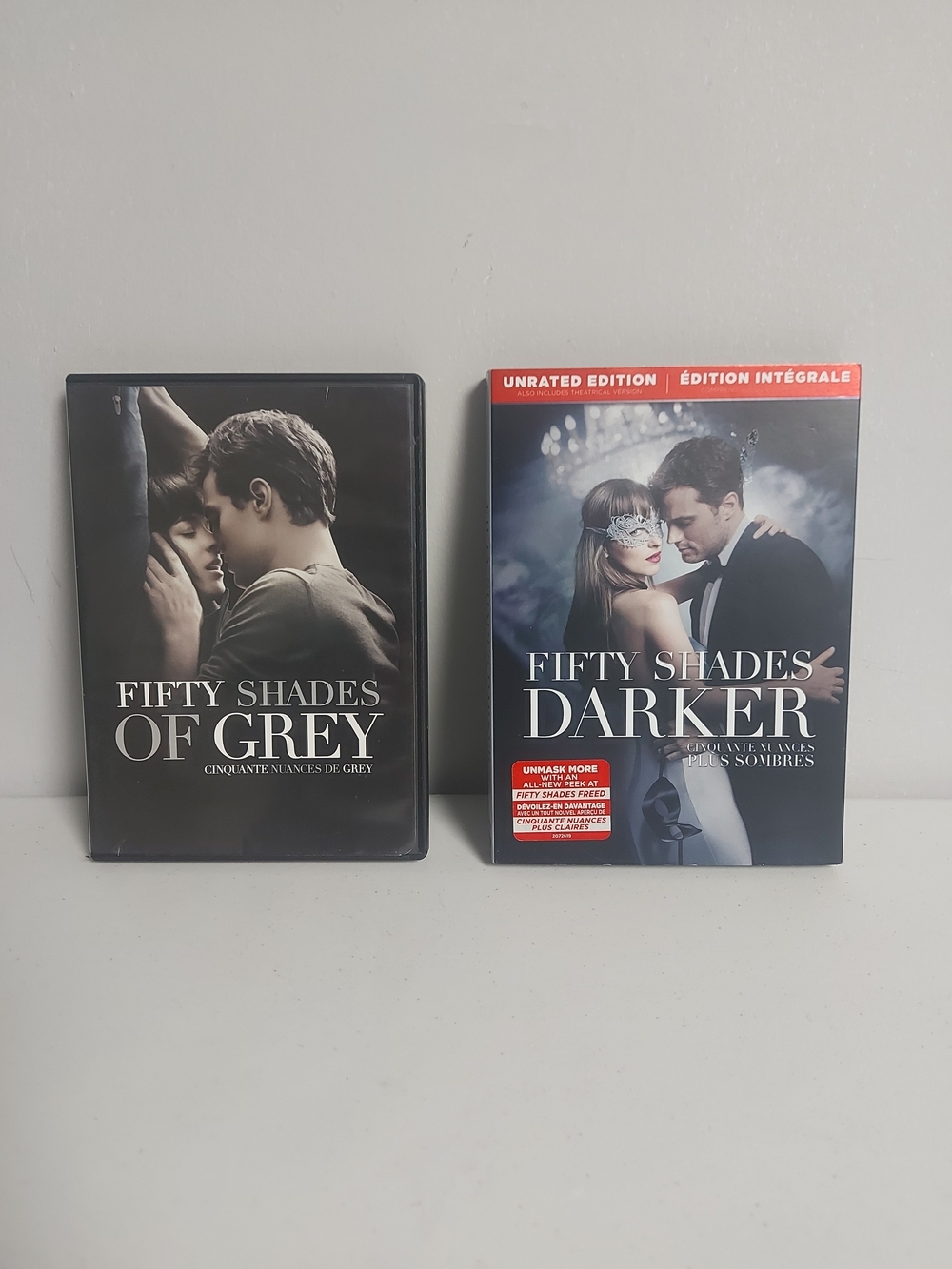 Fifty Shades of Grey & Fifty Shades Darker DVD Set - Black, Gray, White